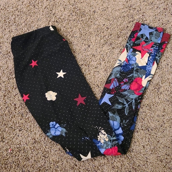 LuLaRoe Pants - Lularoe stars,flower, polka-dot leggings ONE SIZE